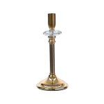 Candleholder Metal 10X29CM - Gold & Glass