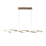 Cresting Wave LED Pendant Light Gold