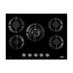 Defy 90CM Black Gas On Glass Hob - DHG905