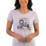 Ladies Ss T-Shirt Petal Pathway Sandshell
