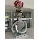 Luxury Silver Infinity Mirror Console Table