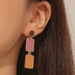 Elegant Zinc Alloy Drop Earrings For Women - Infinity Theme Synthetic Stone Dangle Stainless Steel Ear Needle No Plating - May B