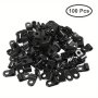 100pcs Plastic R-Type Cable Clip Clamp High Quality Wire Fixing Clip Easy-to-use Wire Clip For Wire Management Home Automotive Office Wire Organizer