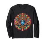 Kali Ma Hindu Goddess Of Death Hindu Mother Fierce Warrior Long Sleeve T-Shirt