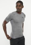 Under Armour Ua Heatgear Short Sleeve Compression Top- Carbon Heather