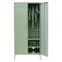 Steel Swing Door Twinny Wardrobe Storage Cabinet Cupboard Locker - Matcha Green