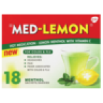Lemon Menthol Flavour Hot Medication 18 Pack