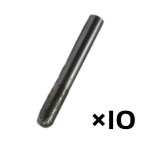 10 Pieces Of 8MM Ball Nose Granite Stone Router Bit With 12MM Fine Grit Full Length 60MM RPM24000+ Feedrate 0.5M M