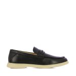 Buckle Leather Loafer -black
