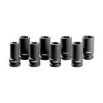 Metabo Impact Proof Socket Wrench Set 1" 8 Piece