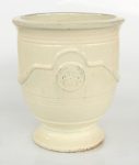 Large Cream & Blue Wreath Emblem Planter – 43X37CM