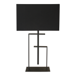 LUX Callahan Table Lamp - Lamp Base With Shade Light Grey Ferrotex