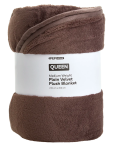 Queen Velvet Plush Blanket Brown - 220 X 200 Cm Brown