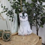 Shaped Pillow Penguin With Flower Waddle On Penguin Turquoise