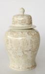 Cream & Feint Brown Floral Design Ginger Jar – 42X25CM