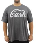 Mens Printed Cash Tee - 10XL Chcoal