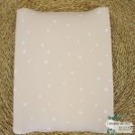 Beige With White Dots Baby Changing Mat Cover
