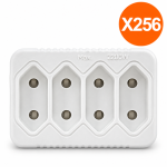Euromate 4-WAY Adaptor With 4 2-PIN 5A Outlets Whole Pack Of 256 Units