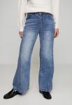 Womens Mid Waist Flaire Jeans In Mid Denim - Mid Dernim 14