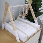 Changing Mat Cover Beige Line Set