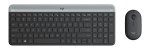 Logitech MK470 Wireless Keyboard & Mouse Combo Slimline Design USB Receiver Graphite – New