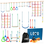 Ninja Warrior Obstacle Course For Kids Fast-setup Buckles-up To 880 Lbs