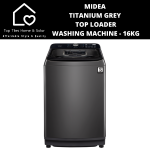 Midea Titanium Grey Turbowash Top Loader Washing Machine - 16KG