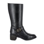 Bobedi Leather Block Heel Long Boot - Black Relaxa - 9