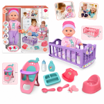 Moncha Doll Nursery Playset With Crib