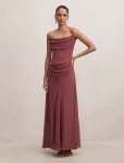 Gwynne Petite Draped Strapless Maxi Dress - 18 Sugar Plum
