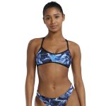Tyr Womens Reflecta Trinity Fit Work Out Bikini Blue Ice