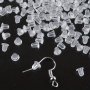 50/100/200PCS Earring Backs For Studs Earring Posts Clear Ear Hole Retainer Clear Earring Safety Back Pads Backstops Replacement For Fish Hook Earring Studs Hoops