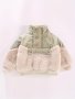 Toddler Girls Trendy Splicing Sherpa Fleece Jacket 95% Cotton Half Button Warm & Thick For Winter Gift