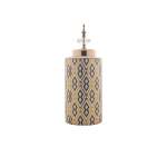 Ginger Jar Blue Cream Gold 14X14X37CM