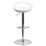 Smte Cut Out Bar Stool Glossy White With Keychain