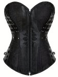 Jacquard Zipper Corset Bustier Gothic Tummy Control Lace Up Body Shaper Women's Lingerie & Shapewear
