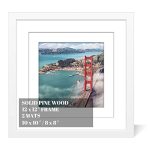 12X12 Wood Picture Frames For Wall Hanging Or Tabletop Diamond Painting Frame Baby Scan Picture Frames With 2 Mats Display 8X8 O