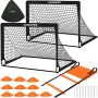 Kids Soccer Goals For Backyard Set 2 Of 4' X 3' Pop Up Toddler Soccer Nets Soccer Training Equipment With 10 Soccer Cones Agility Ladder Soccer Se