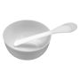 2 Piece Multifunctional Skincare Facial Mask Mixing Bowl & Spatula - White