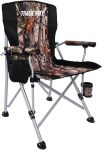 Kite Heavy Duty Camping Chair 200KG Capacity Oversized Folding Chair With Cooler Bag Cup Holder Storage Pouch & Carry Bag Padded