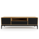Holly Tv Unit With Steel Doors - Blackwood