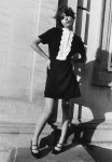 Bib-front Dress - Black & White