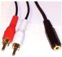 Rca To Female Stereo 3.5MM Cable
