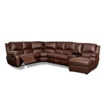 Lyla 6 Seater Corner 1 Action Recliner Suite With Chaise & Console