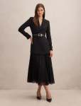 Fallon Lined Blazer 2 In 1 Lace Dress - 16 Black