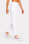 Ladies Buttery Soft White High Waisted Jogger Leggings With Pockets