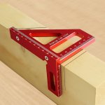 Aluminum Alloy Triangle Square Woodworking Angle Ruler Combination Square Protractor Carpenters Square Layout Tool Uncharged Pre