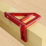 Aluminum Alloy Triangle Square Woodworking Angle Ruler Combination Square Protractor Carpenters Square Layout Tool Uncharged Precision Marking T-square