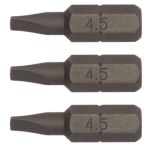 - 3PIECE 1 4INCH Hex Drive 0.6X4.5MM Flat Bit 25MM - FL2506B03