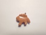 Jade Stone Dinosaur Pendant Red F196